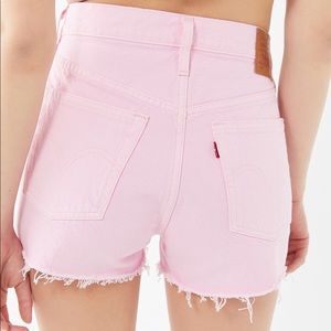 Levi's 501 High Rise Cutoff Frayed Hem Shorts